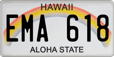 HI license plate EMA618