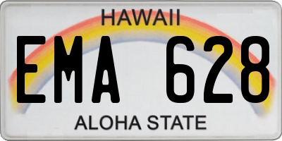 HI license plate EMA628