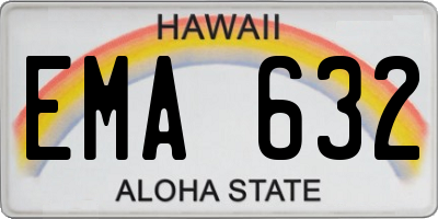 HI license plate EMA632