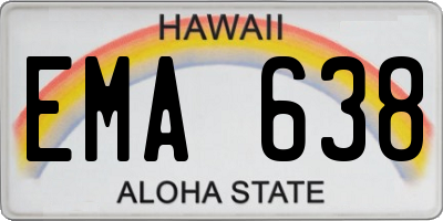 HI license plate EMA638
