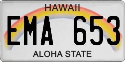 HI license plate EMA653