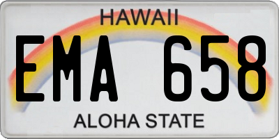 HI license plate EMA658