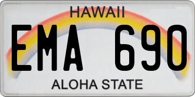 HI license plate EMA690