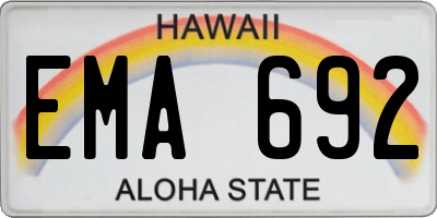 HI license plate EMA692
