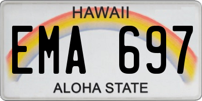 HI license plate EMA697