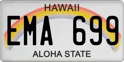 HI license plate EMA699