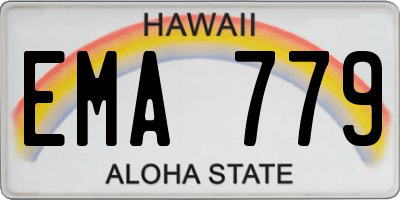 HI license plate EMA779