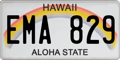 HI license plate EMA829
