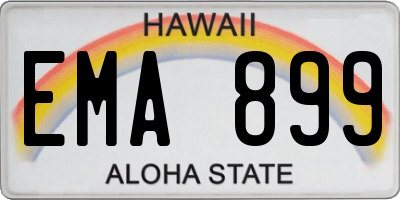 HI license plate EMA899
