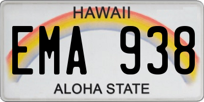 HI license plate EMA938
