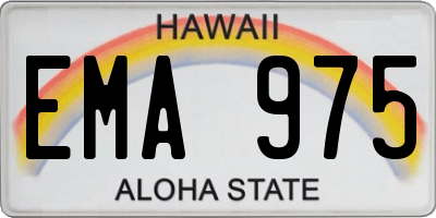 HI license plate EMA975