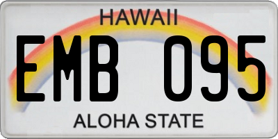 HI license plate EMB095