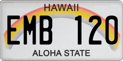 HI license plate EMB120