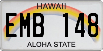 HI license plate EMB148