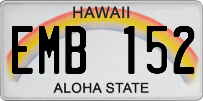 HI license plate EMB152