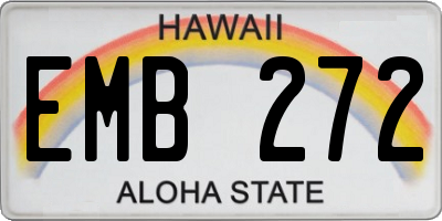HI license plate EMB272