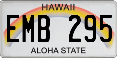 HI license plate EMB295
