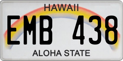 HI license plate EMB438