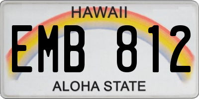 HI license plate EMB812
