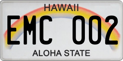 HI license plate EMC002