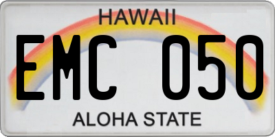 HI license plate EMC050