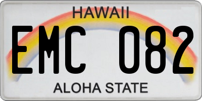 HI license plate EMC082
