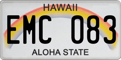 HI license plate EMC083