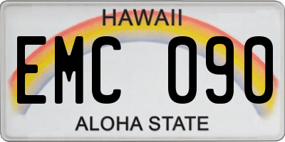 HI license plate EMC090