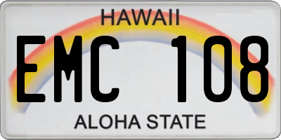 HI license plate EMC108