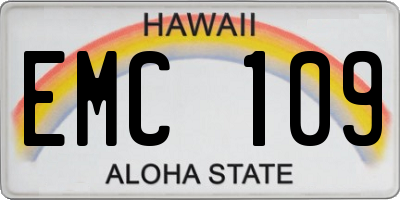 HI license plate EMC109