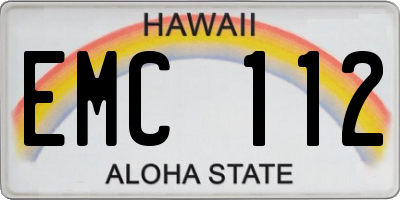 HI license plate EMC112