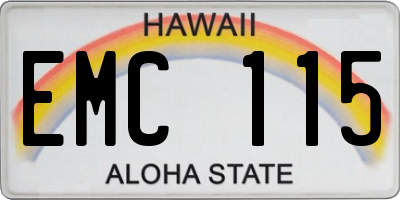HI license plate EMC115