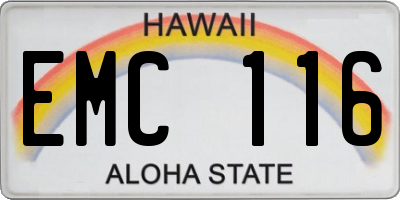 HI license plate EMC116