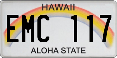 HI license plate EMC117