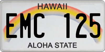 HI license plate EMC125