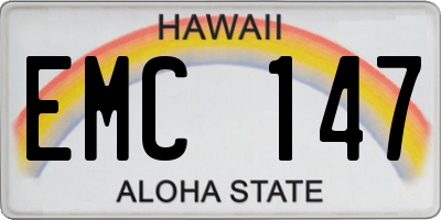 HI license plate EMC147