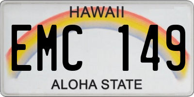 HI license plate EMC149
