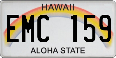 HI license plate EMC159