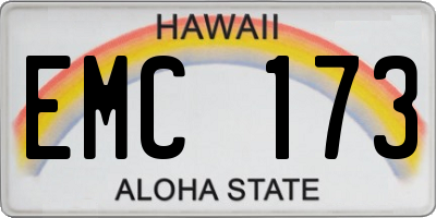 HI license plate EMC173
