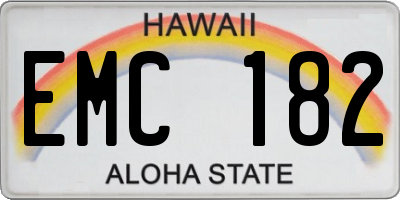 HI license plate EMC182