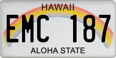 HI license plate EMC187