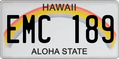 HI license plate EMC189