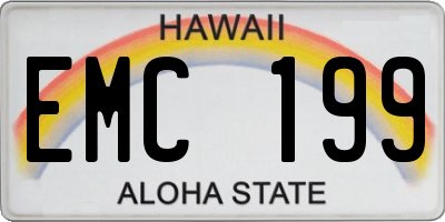 HI license plate EMC199