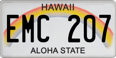 HI license plate EMC207