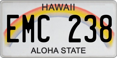HI license plate EMC238