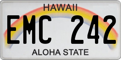 HI license plate EMC242