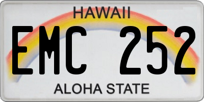 HI license plate EMC252