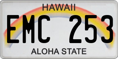 HI license plate EMC253