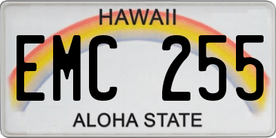 HI license plate EMC255