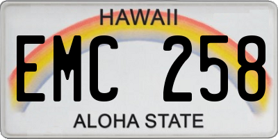HI license plate EMC258